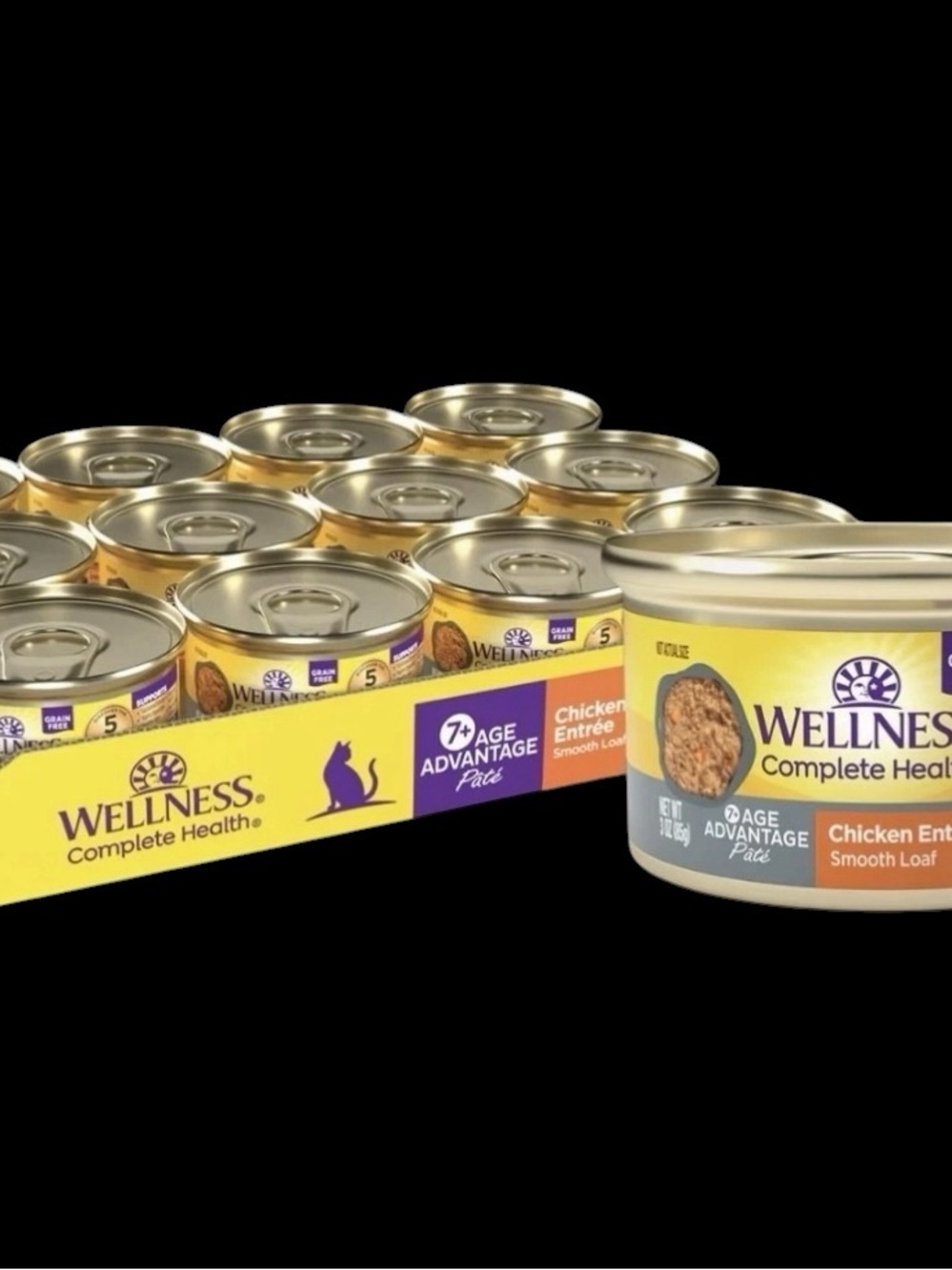 Wellness Complete Health Kitten Pate Chicken Wet Cat  Food 3oz can - Case of 24